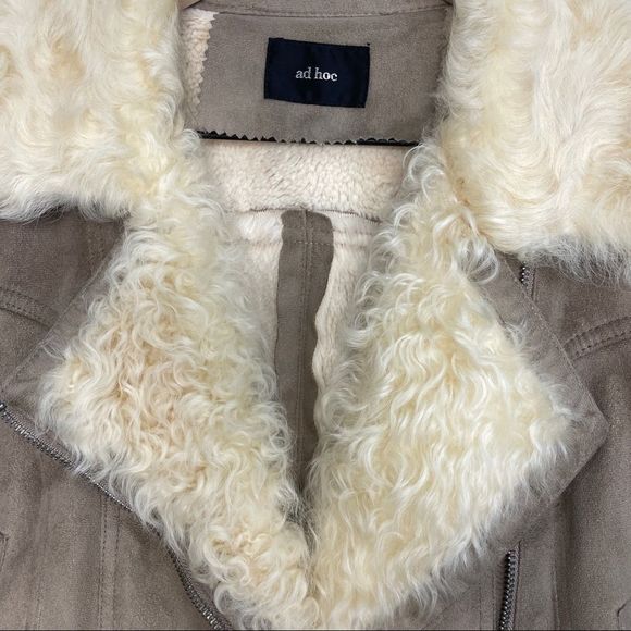 Ad Hoc 100% Wool Fleece Moto Jacket Sz XS - Picture 4 of 16